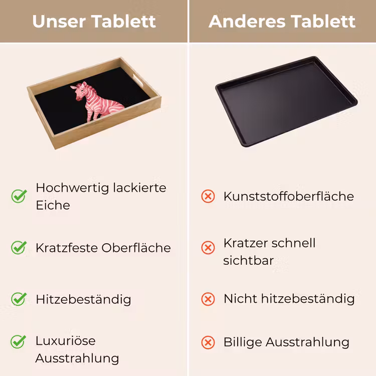 Tablett - Zebra - Rosa - Gestreift — 9
