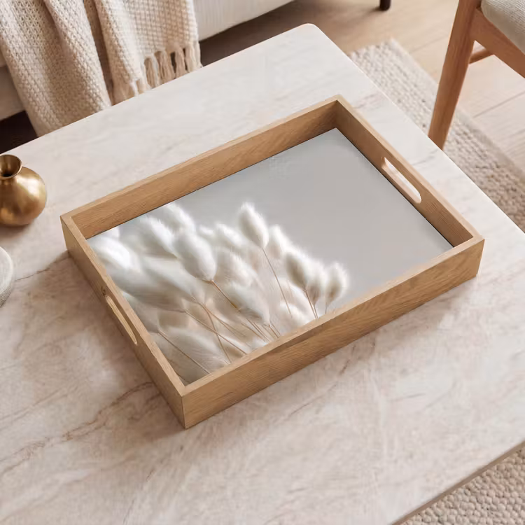 Tablett - Federn - Beige - Minimalistisch — 2