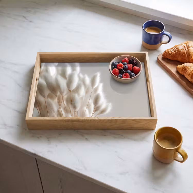 Tablett - Federn - Beige - Minimalistisch — 3