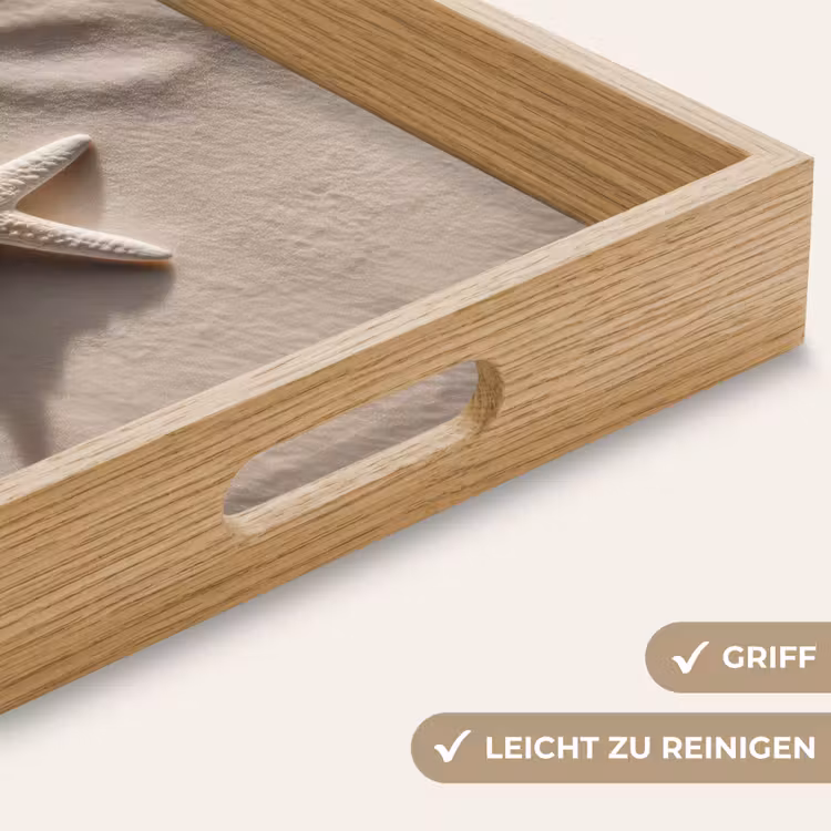 Tablett - Strand - Seestern - Sand - Beige — 8