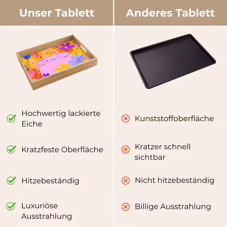 Tablett - Tasche - Rosa - Blumen — 9