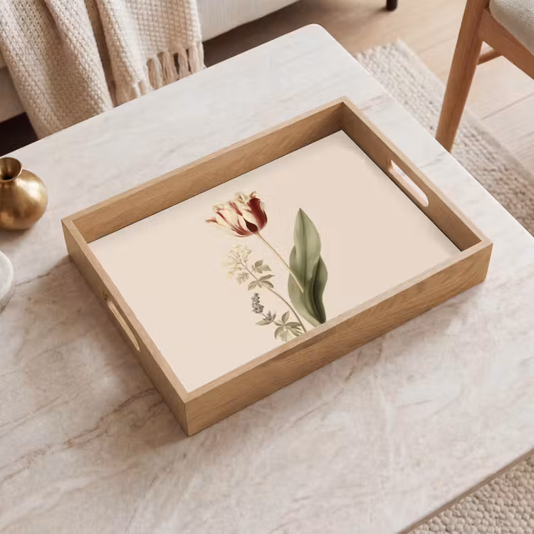 Tablett - Tulpe - Minimalistisch - Beige — 2