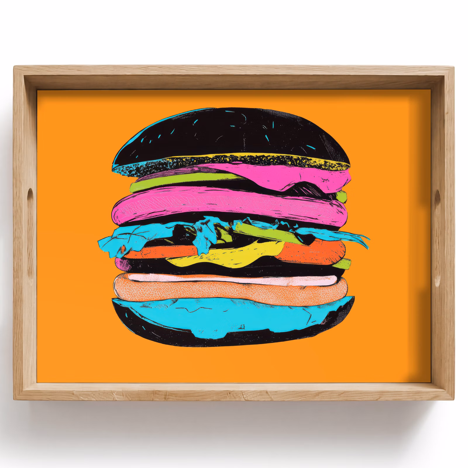 Tablett - Hamburger - Bunt - Verspielt — 1