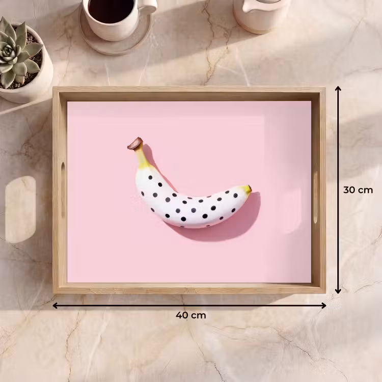 Tablett - Banane - Tupfen - rosa — 7