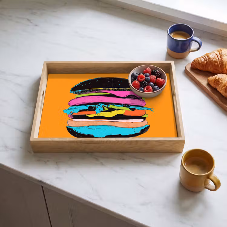 Tablett - Hamburger - Bunt - Verspielt — 3
