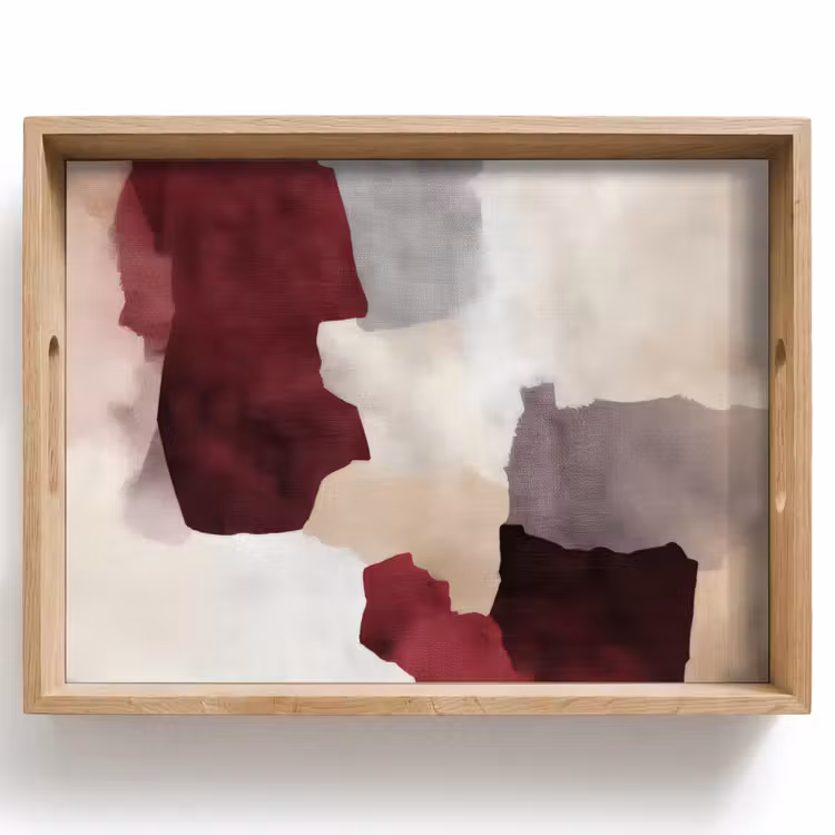 Tablett - Abstrakt - Farbkästen - Rot — 1