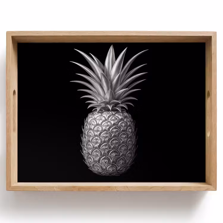 Tablett - Ananas - Detailliert - Blätter — 1