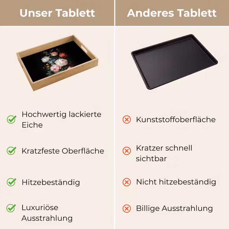 Tablett - Blumenstrauß - Bunt - Klassisch — 9