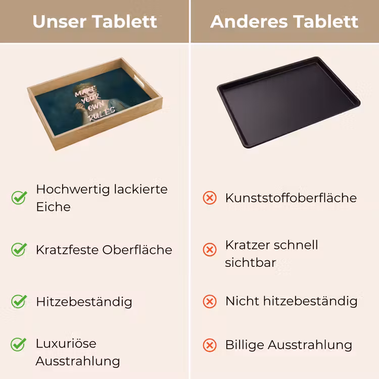 Tablett - Klassisch - Verschnörkelt - Rosa — 9