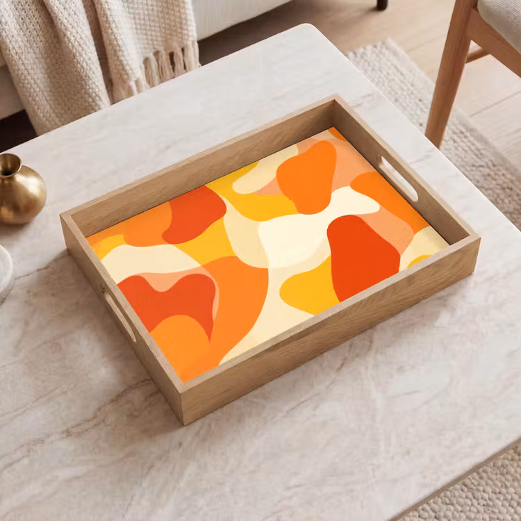 Tablett - Abstrakt - Formen - Orange — 2