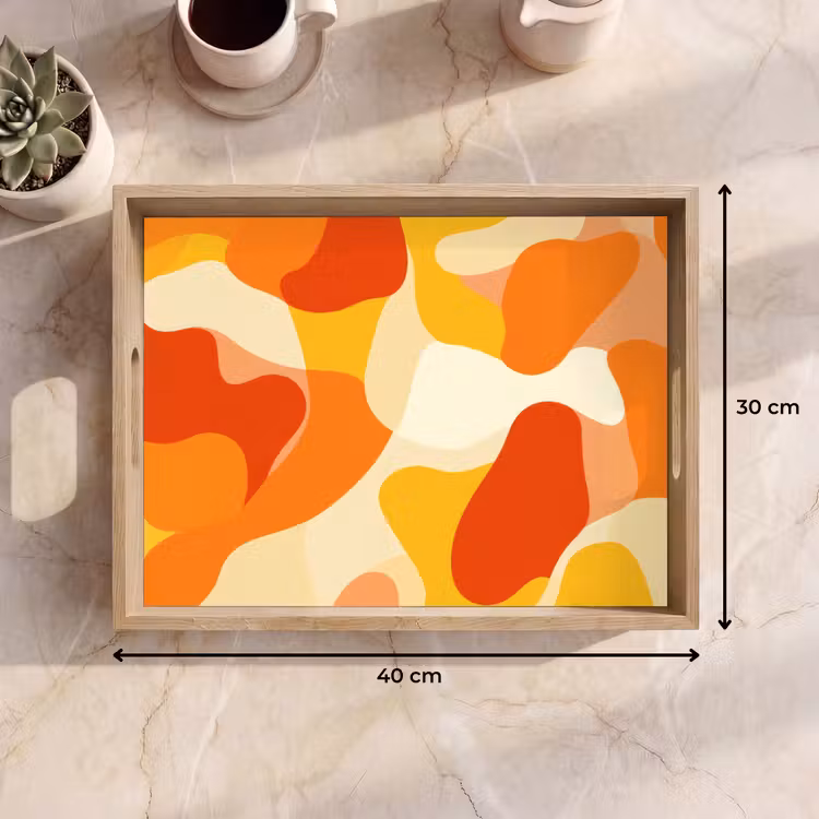 Tablett - Abstrakt - Formen - Orange — 7