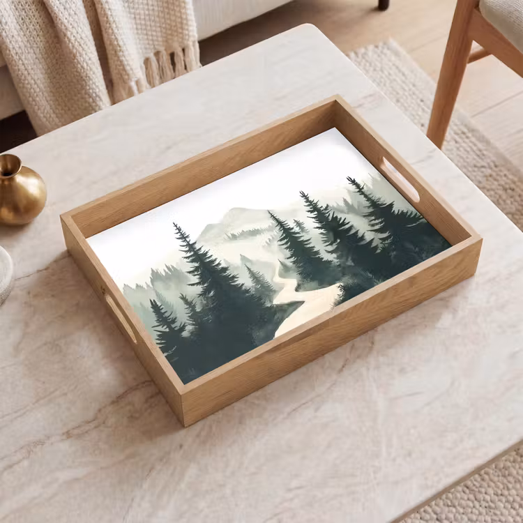 Tablett - Pfad - Bäume - Wald - Illustration — 2