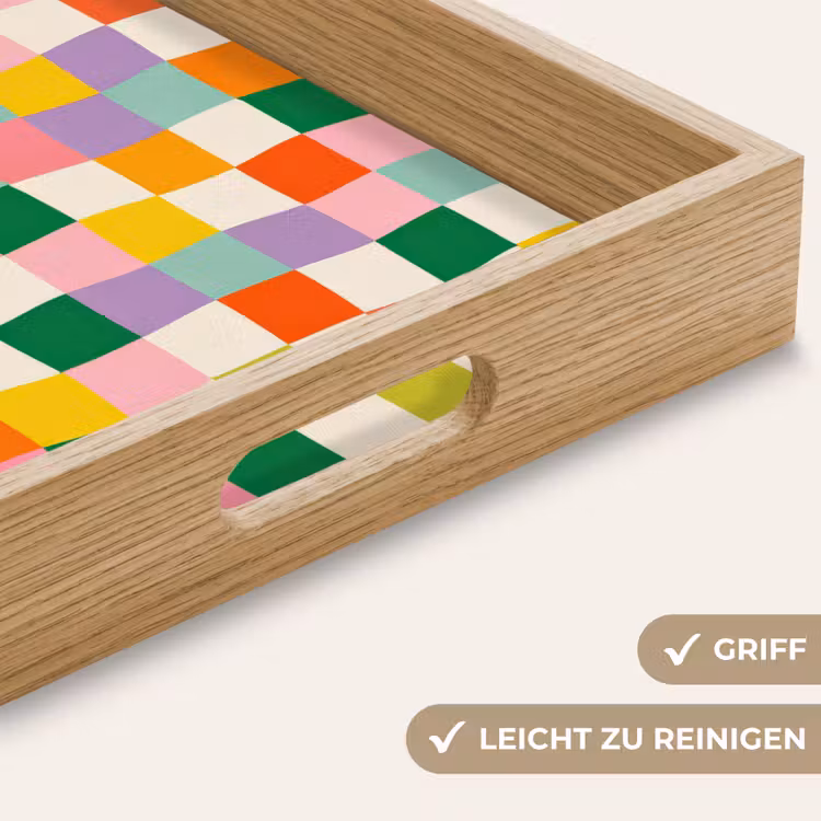 Tablett - Quadrate - Bunt - Gewellt — 8