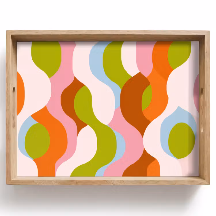 Tablett - Abstrakt - Formen - Rosa — 1