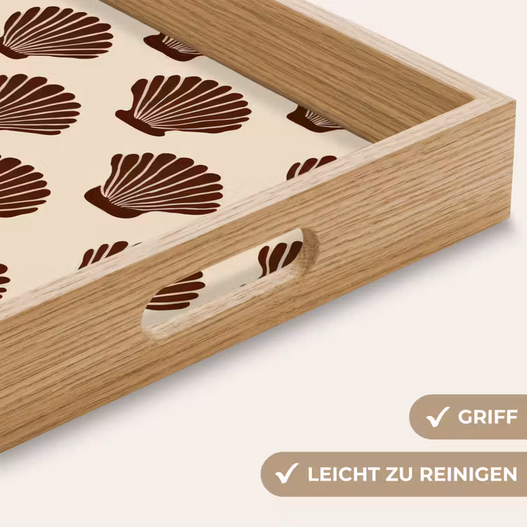 Tablett - Muscheln - Braun - Muster — 8