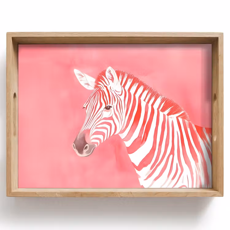 Tablett - Zebra - Rosa - Farbe — 1