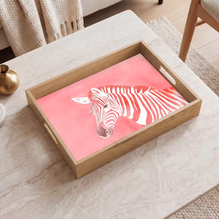 Tablett - Zebra - Rosa - Farbe — 2