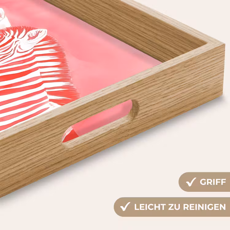 Tablett - Zebra - Rosa - Farbe — 8
