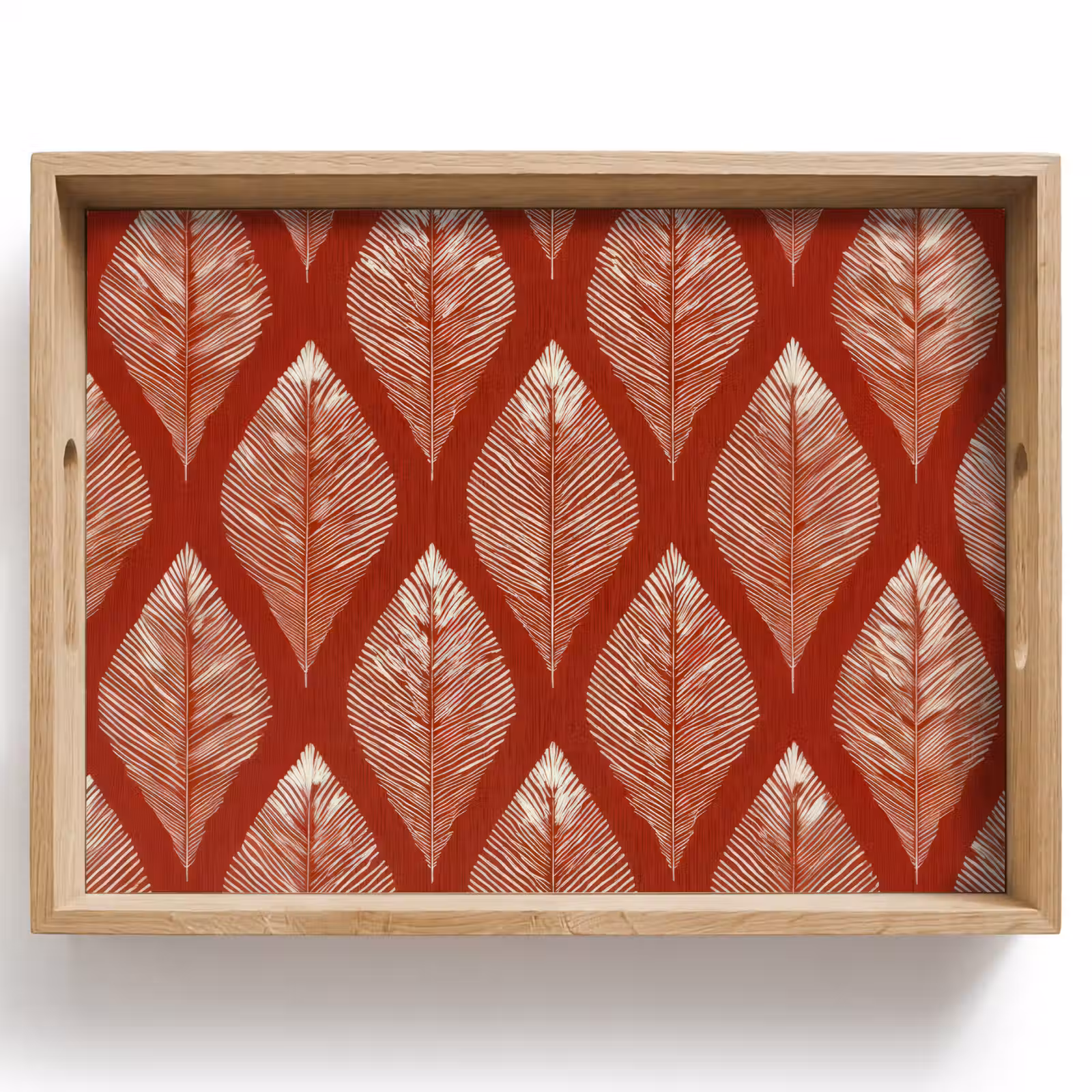 Tablett - Blätter - Rot - Elegant — 1