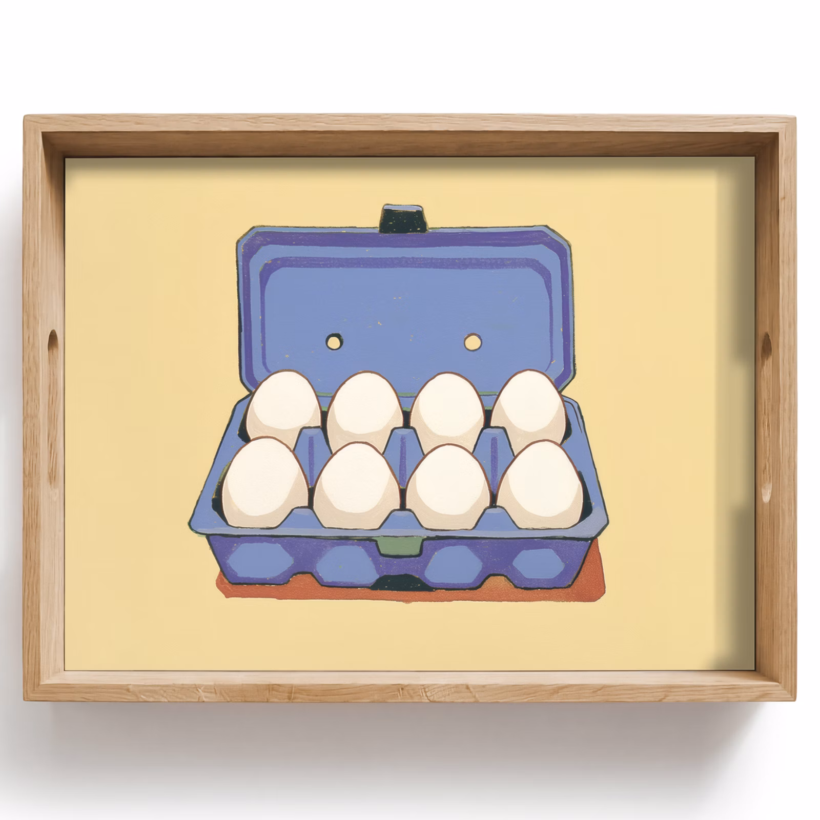 Tablett - Eier - Box - Minimalistisch - Blau — 1
