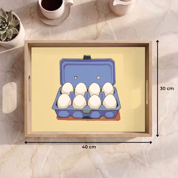 Tablett - Eier - Box - Minimalistisch - Blau — 7