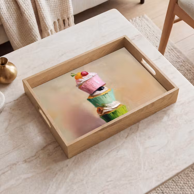 Tablett - Cupcakes - Gestapelt - Bunt - Obst — 2