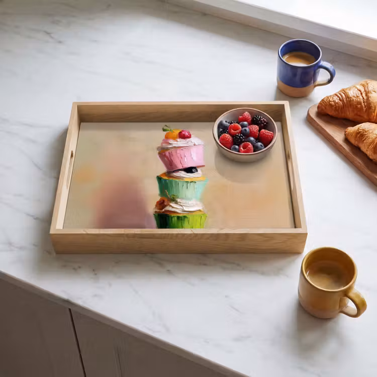 Tablett - Cupcakes - Gestapelt - Bunt - Obst — 3