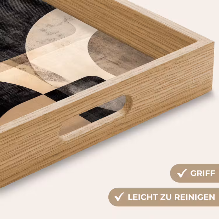 Tablett - Abstrakt - Formen - Modern - Beige — 8