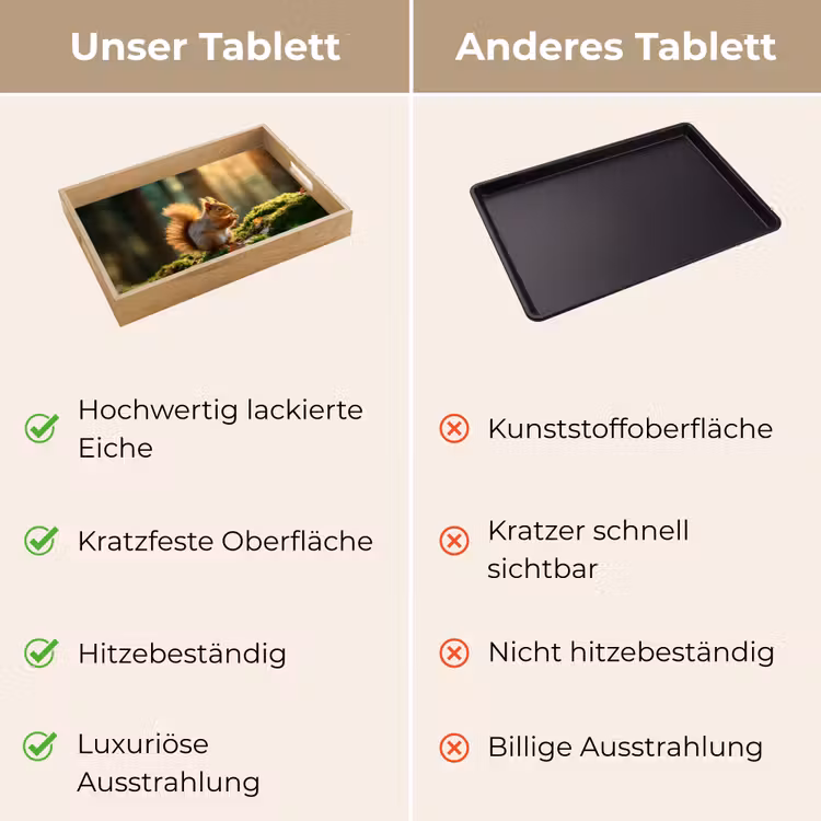 Tablett - Eichhörnchen - Nuss - Gras — 9