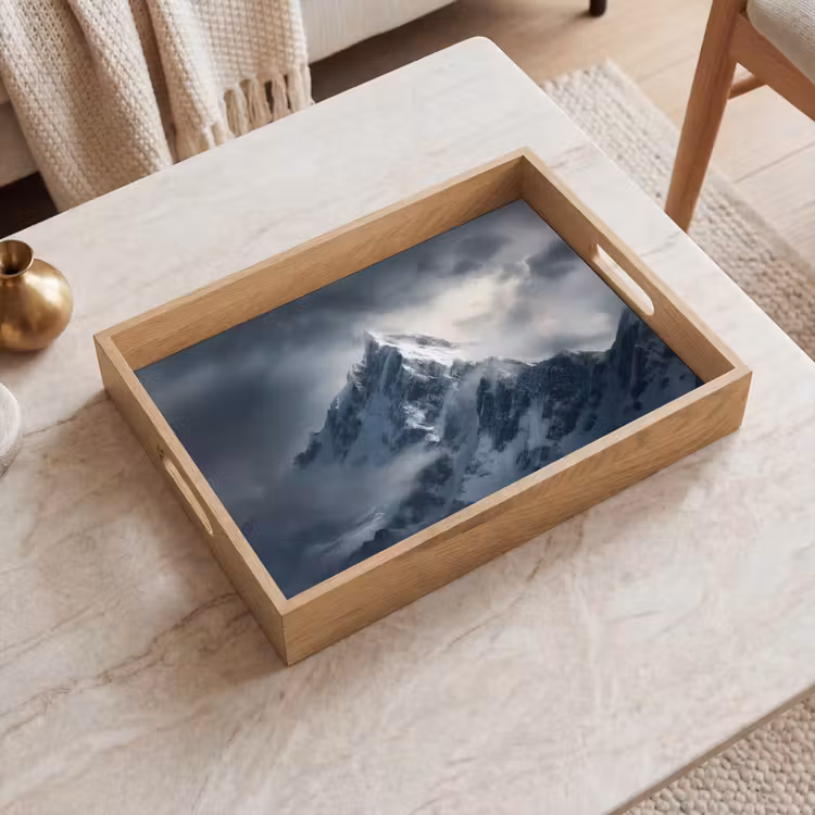 Tablett - Schnee - Berg - Wolken — 2