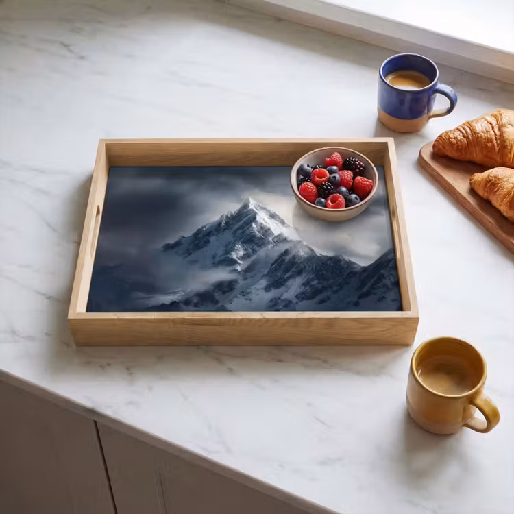 Tablett - Schnee - Berg - Wolken — 3