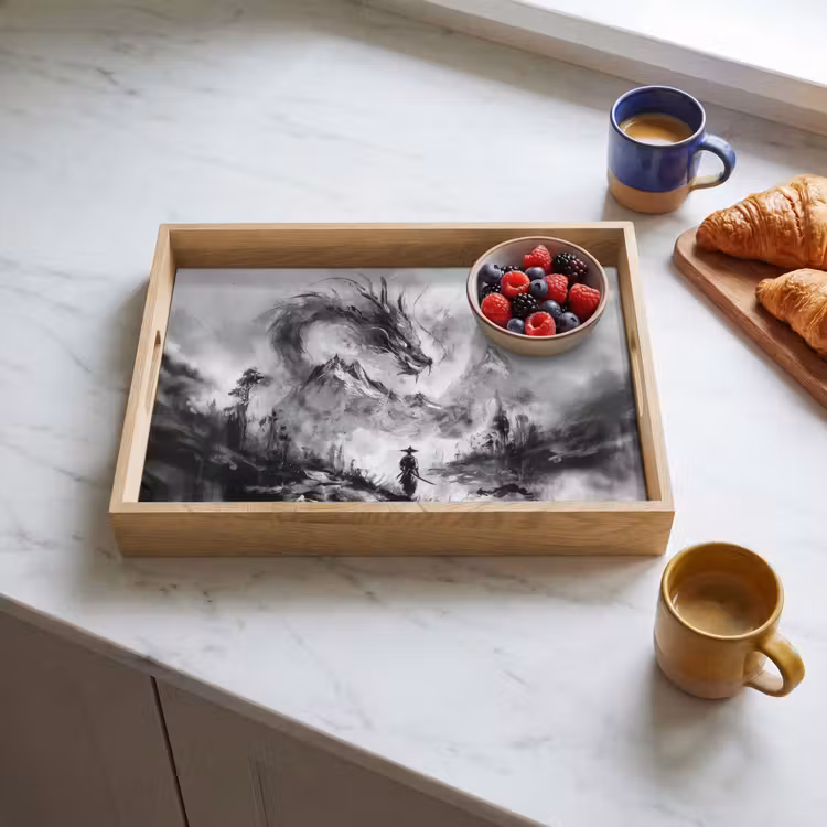 Tablett - Krieger - Drache - Grau — 3