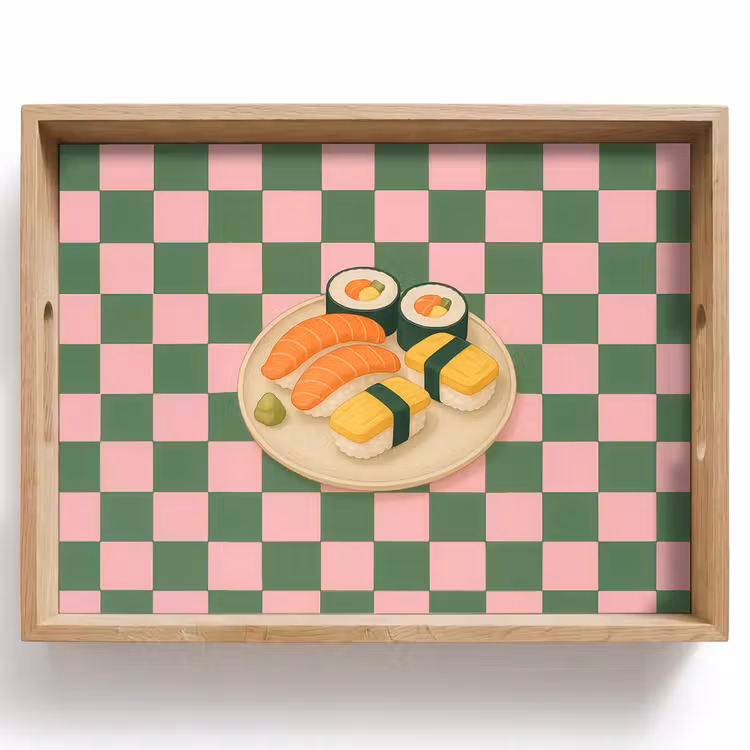 Tablett - Sushi - Teller - Blockiert - Grün — 1