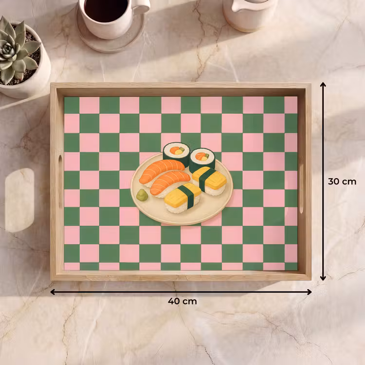 Tablett - Sushi - Teller - Blockiert - Grün — 7