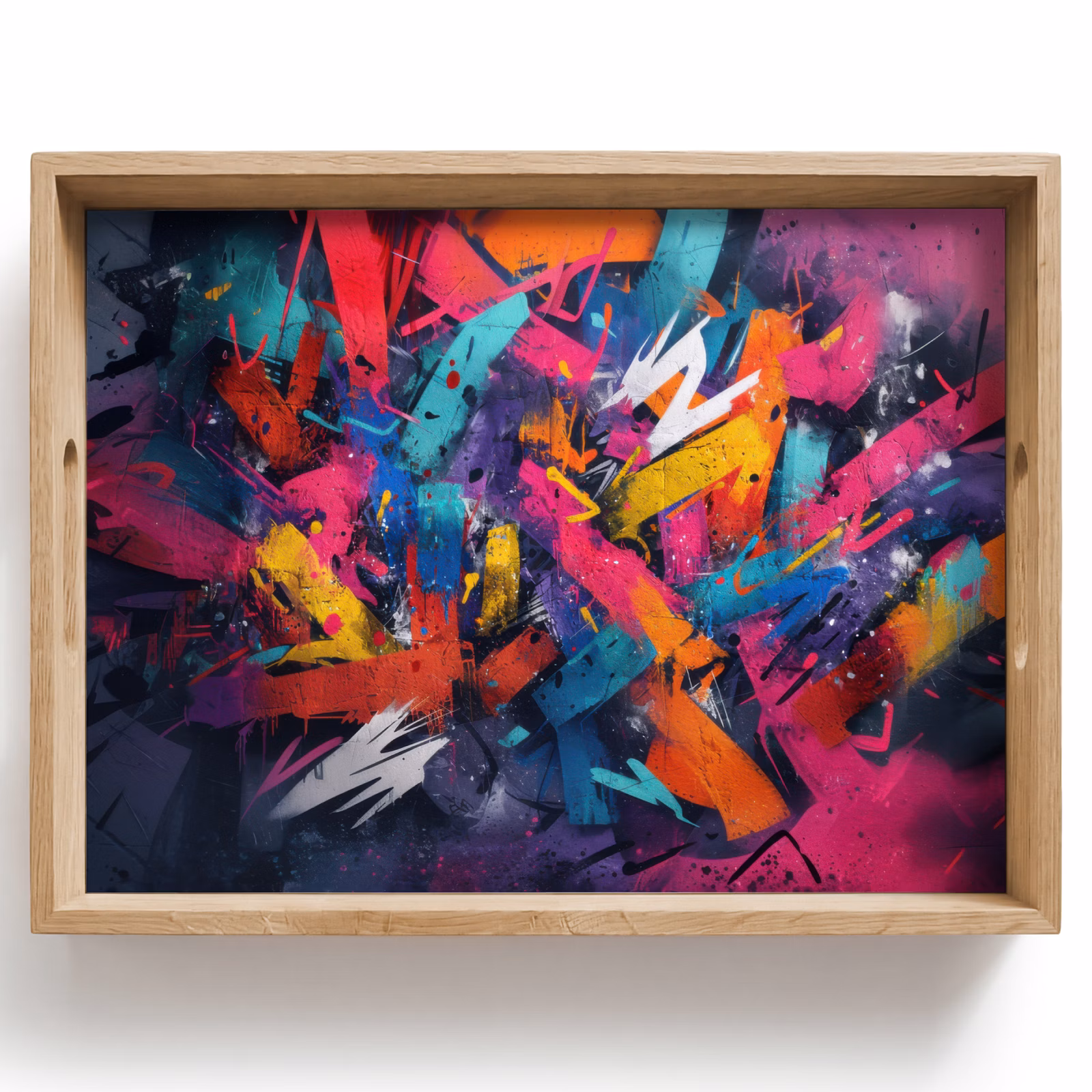 Tablett - Abstrakt - Explosion - Neonfarben — 1