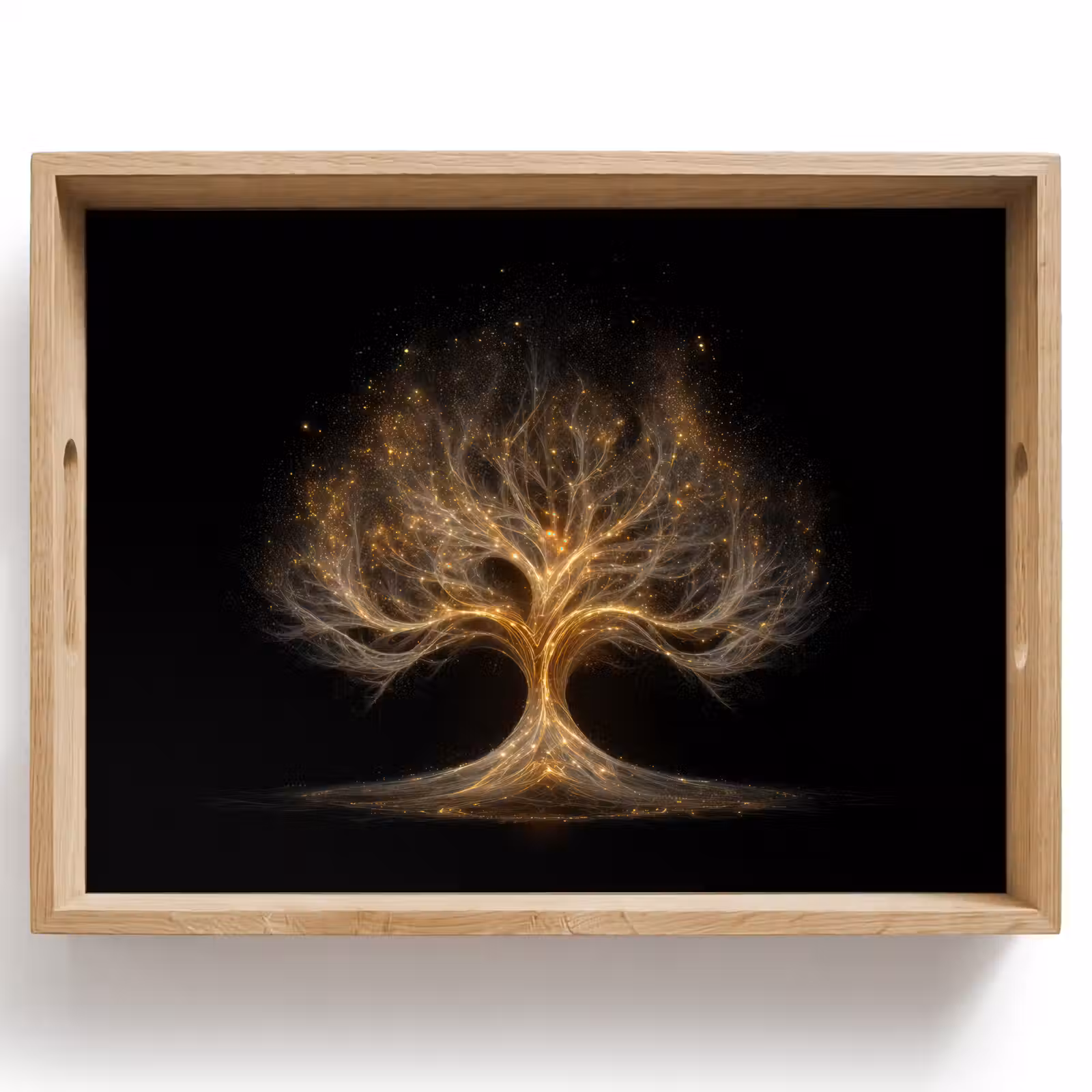 Tablett - Lichter - Baum - Abstrakt - Schwarz — 1