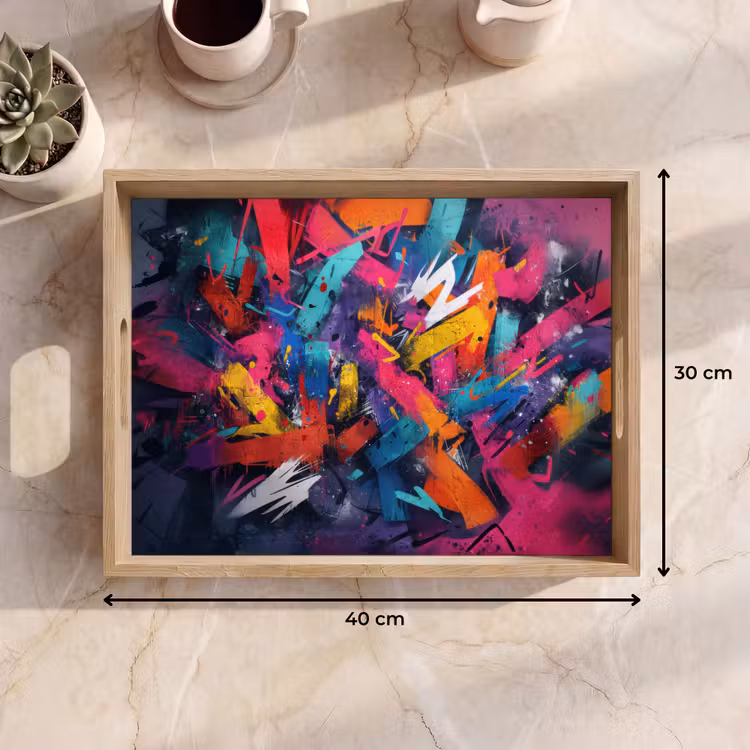 Tablett - Abstrakt - Explosion - Neonfarben — 7
