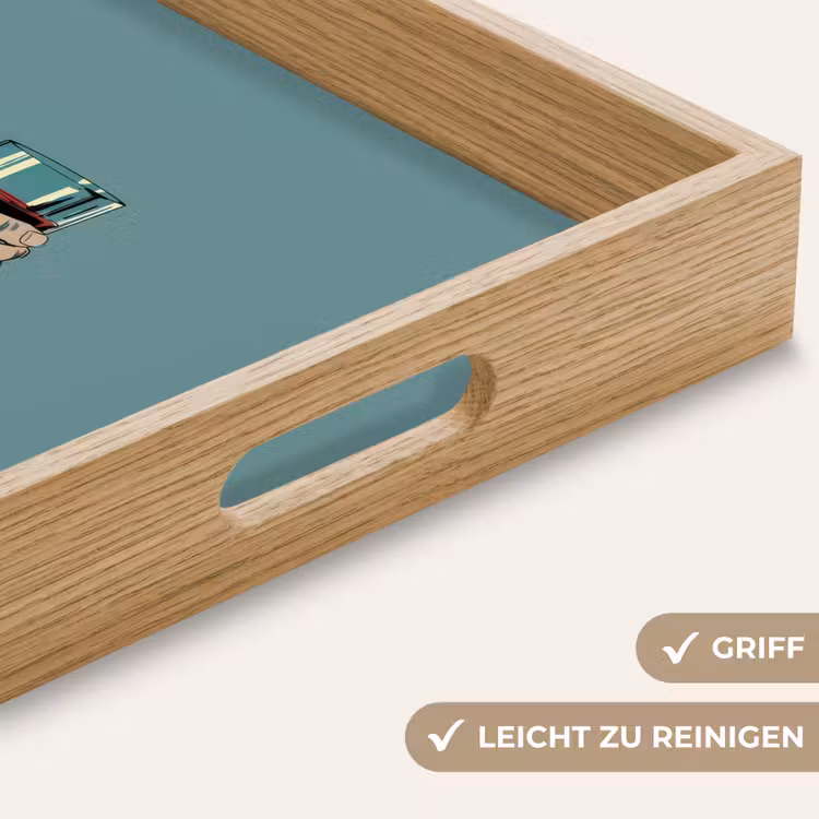 Tablett - Arm - Glas - Anzug - Blau — 8