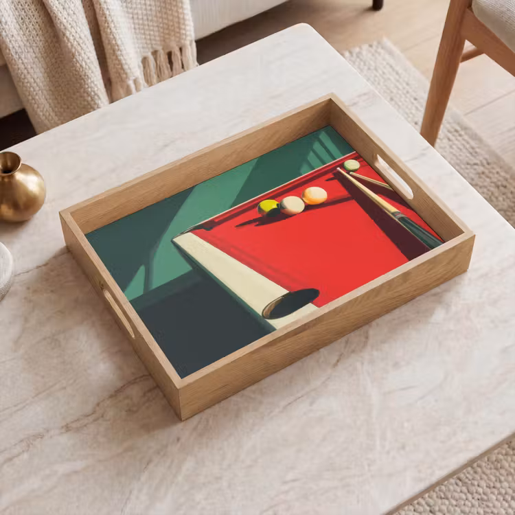 Tablett - Billardtisch - Kugeln - Rot - Schatten — 2