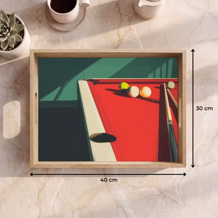 Tablett - Billardtisch - Kugeln - Rot - Schatten — 7