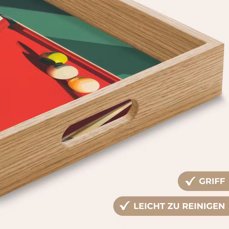 Tablett - Billardtisch - Kugeln - Rot - Schatten — 8