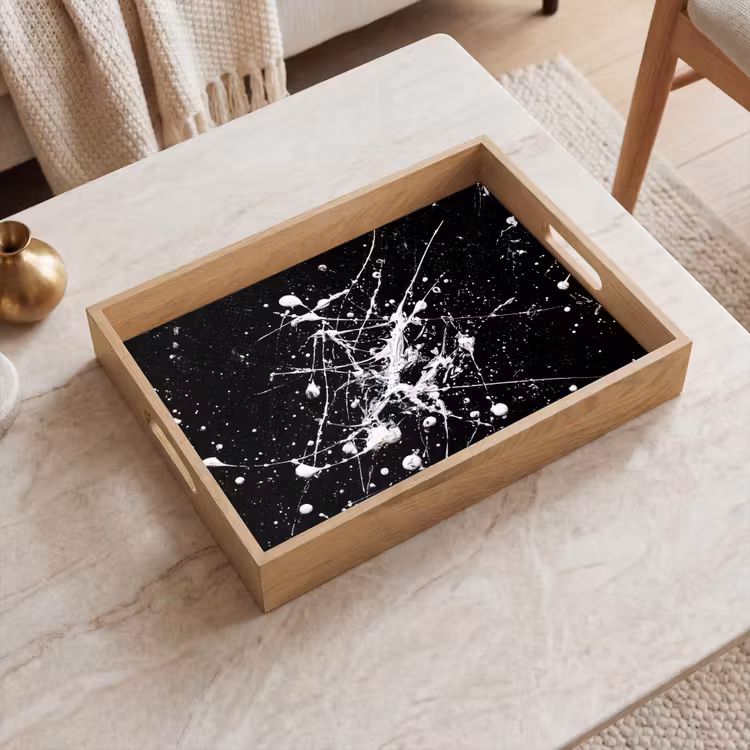 Tablett - Farbspritzer - Weiß - Abstrakt - Explosion — 2