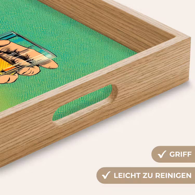 Tablett - Whisky - Glas - Hand - Grün — 8