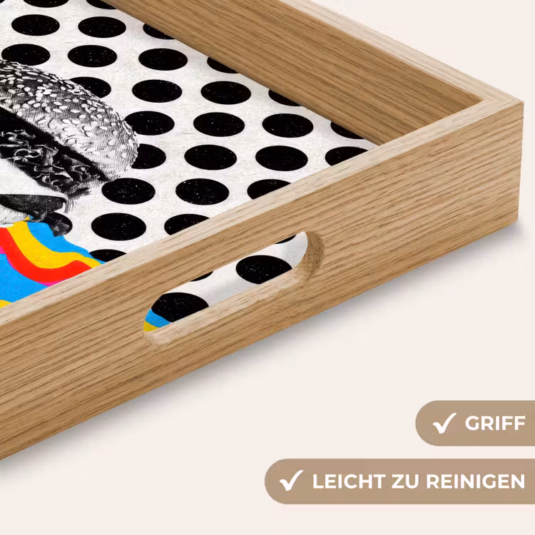 Tablett - Hamburger - Punkte - Wellen - Farben — 8