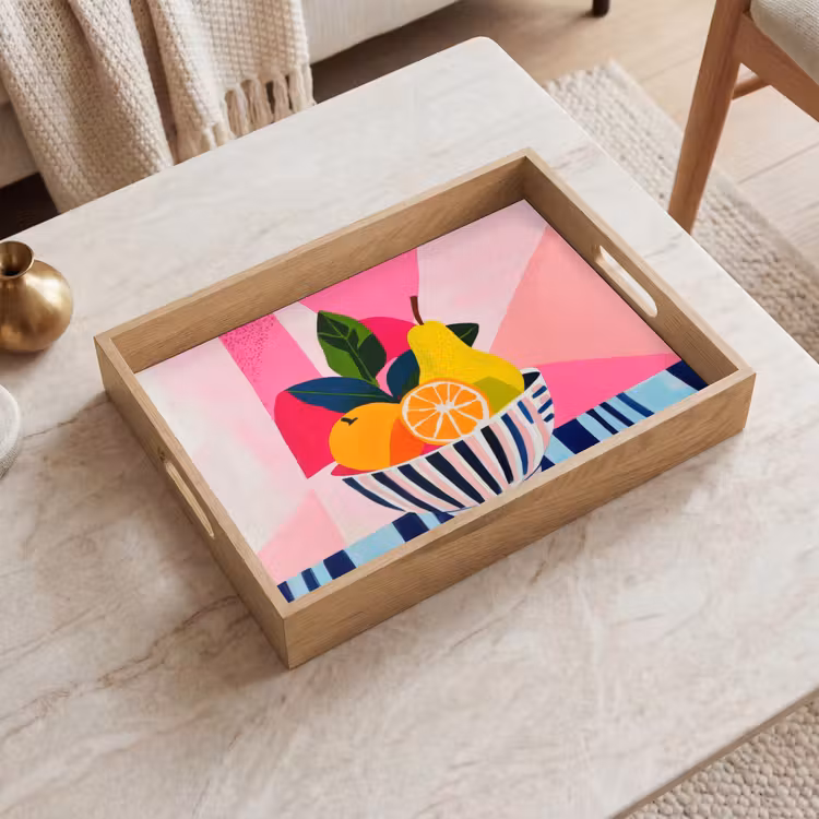Tablett - Obst - Abstrakter Hintergrund - Rosa — 2