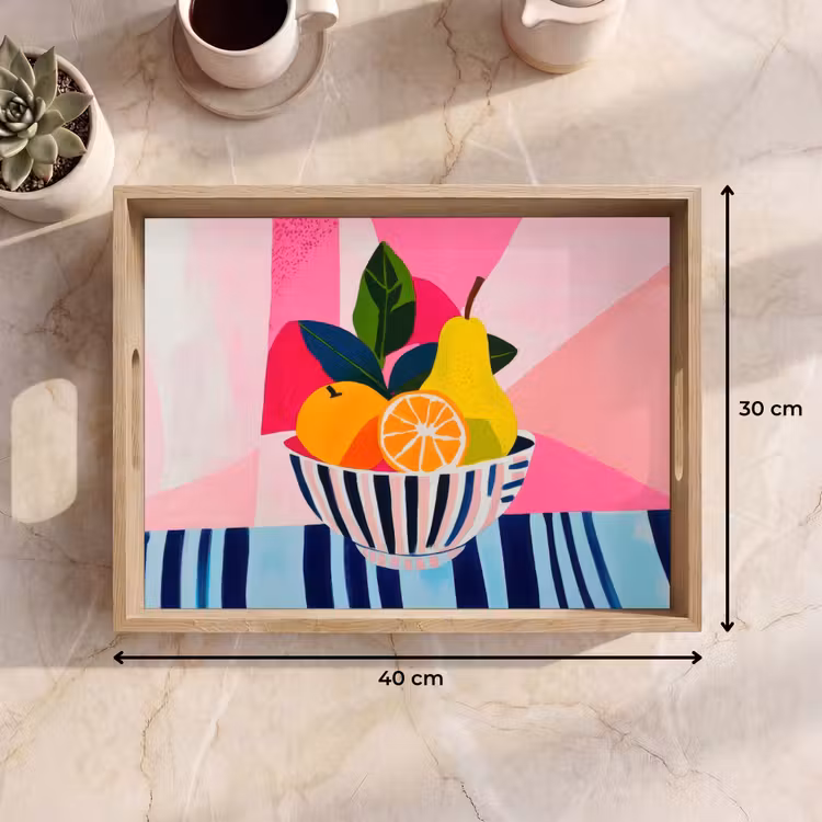 Tablett - Obst - Abstrakter Hintergrund - Rosa — 7
