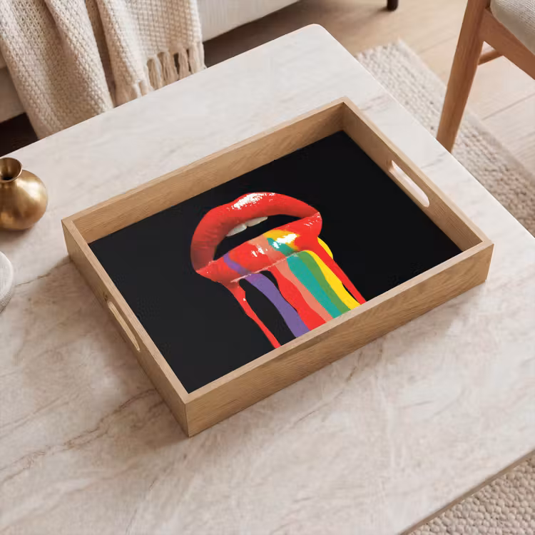 Tablett - Lippen - Farben - Schwarz — 2
