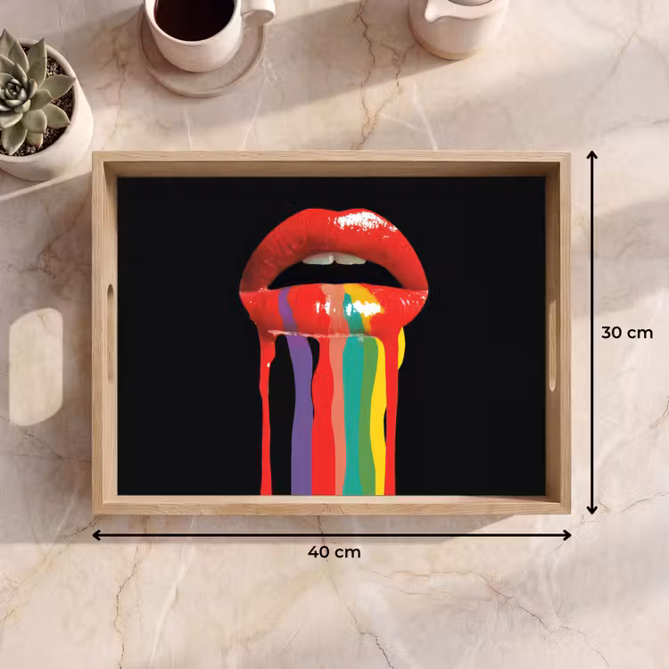 Tablett - Lippen - Farben - Schwarz — 7