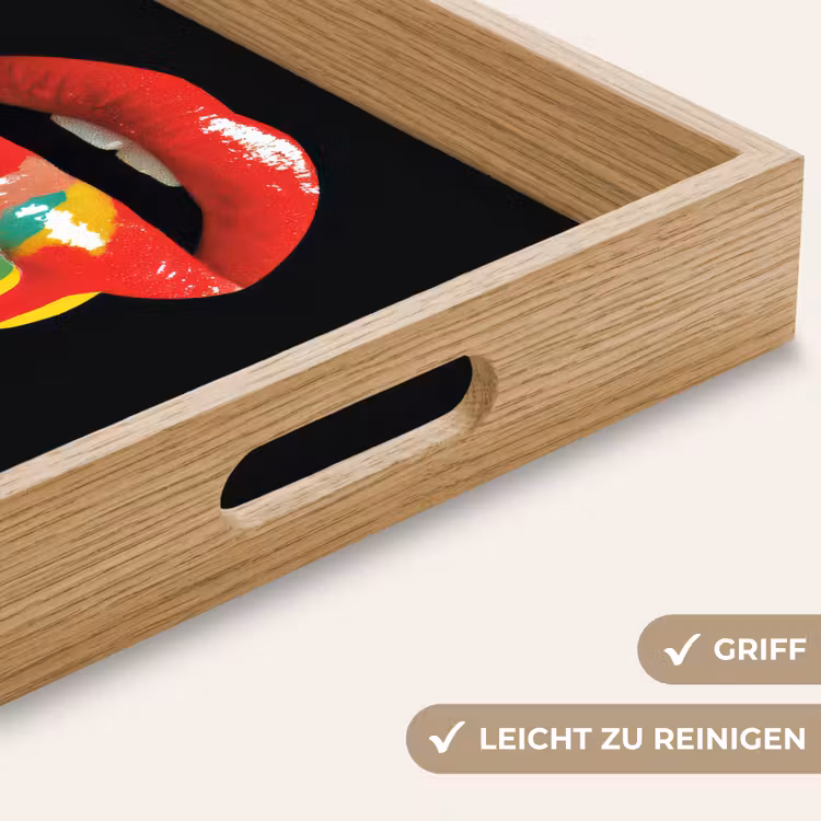 Tablett - Lippen - Farben - Schwarz — 8