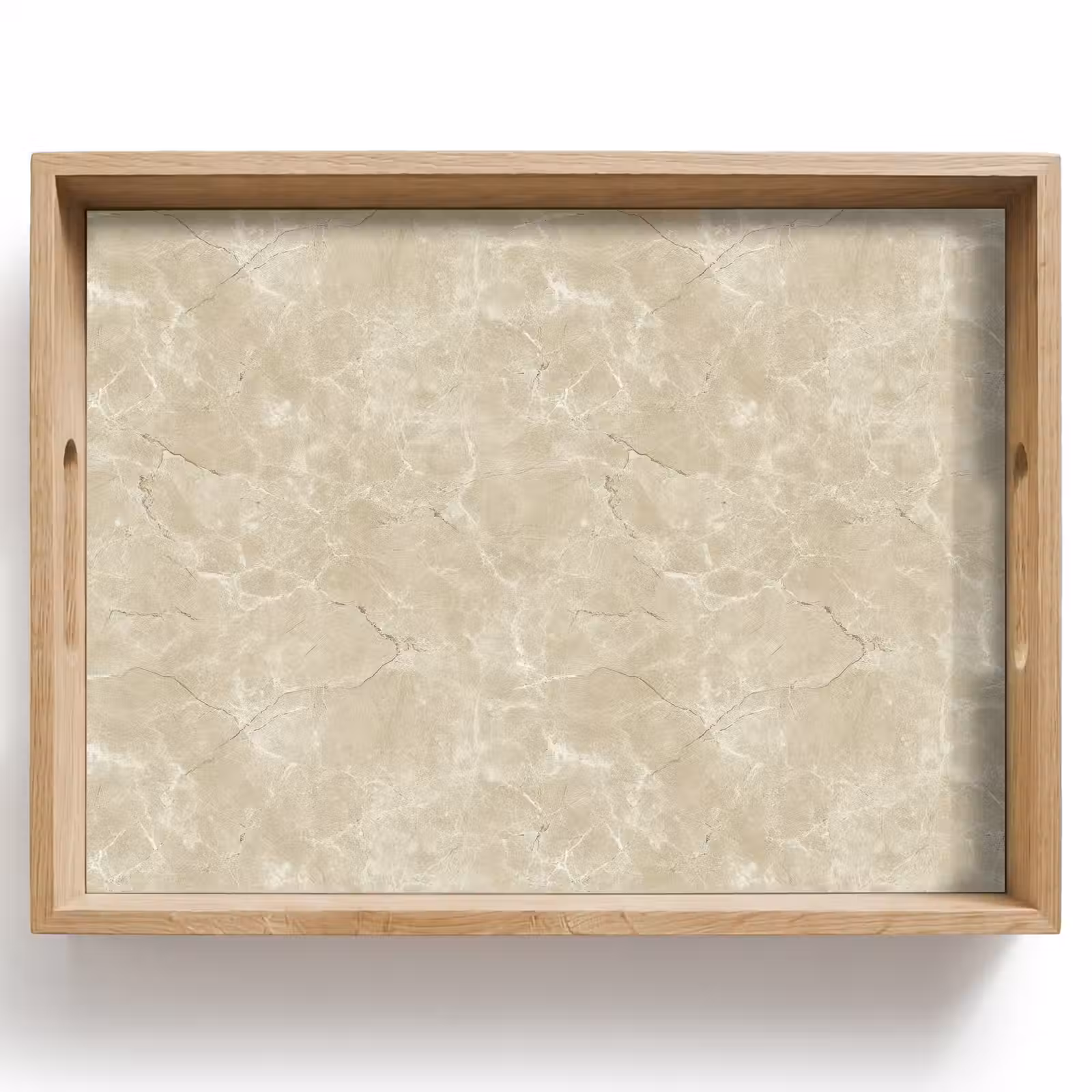Tablett - Hellbeige - Marmor - Diffusionsäderung — 1